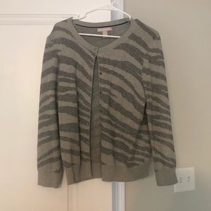 🔴Banana Republic Cardigan -Sparkly Zebra Print 🔴